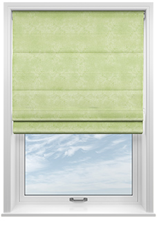 Florence Faux Suede, Green Leaf - Motorised Roman Blind